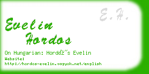 evelin hordos business card